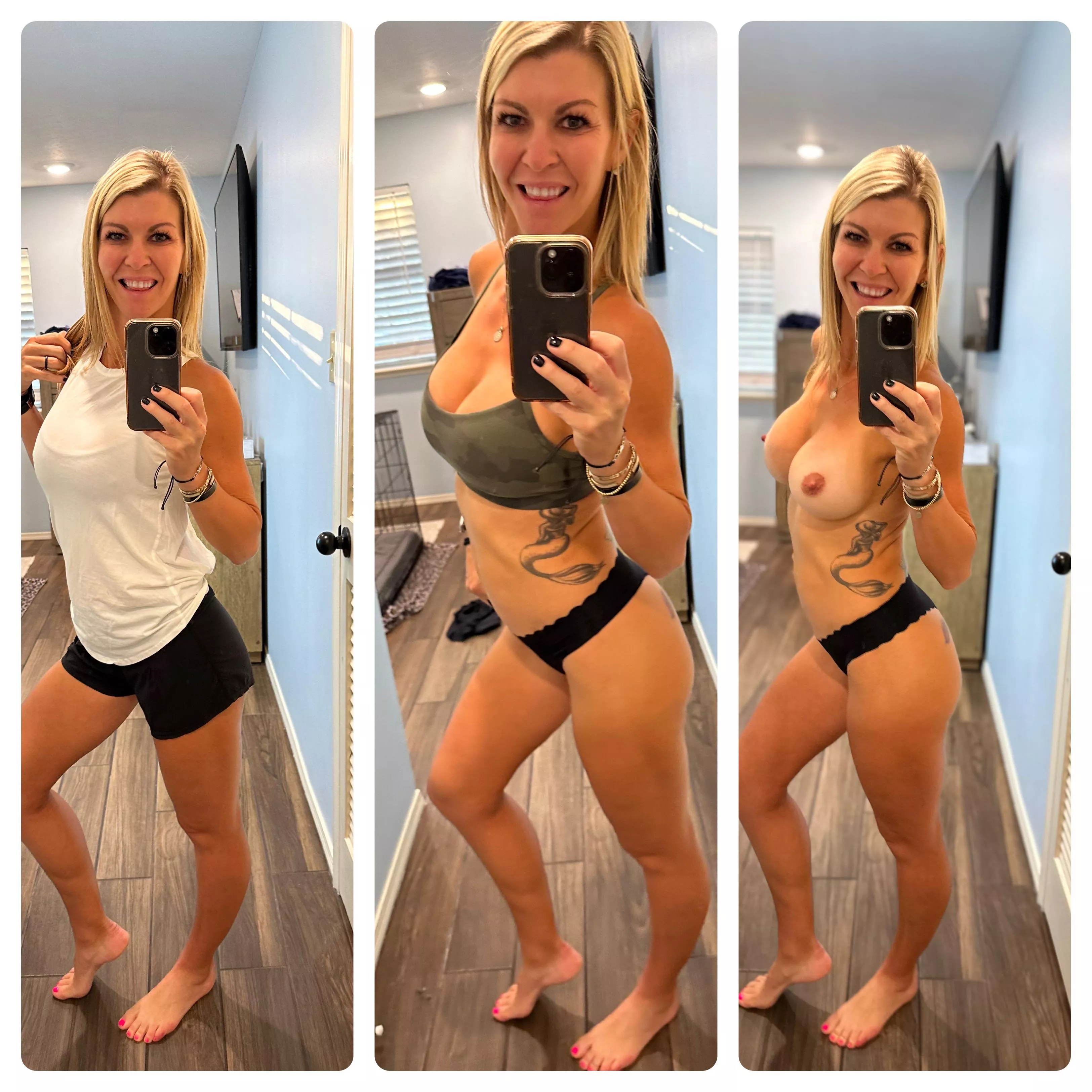 What the boys at the gym see, versus what they want to see.