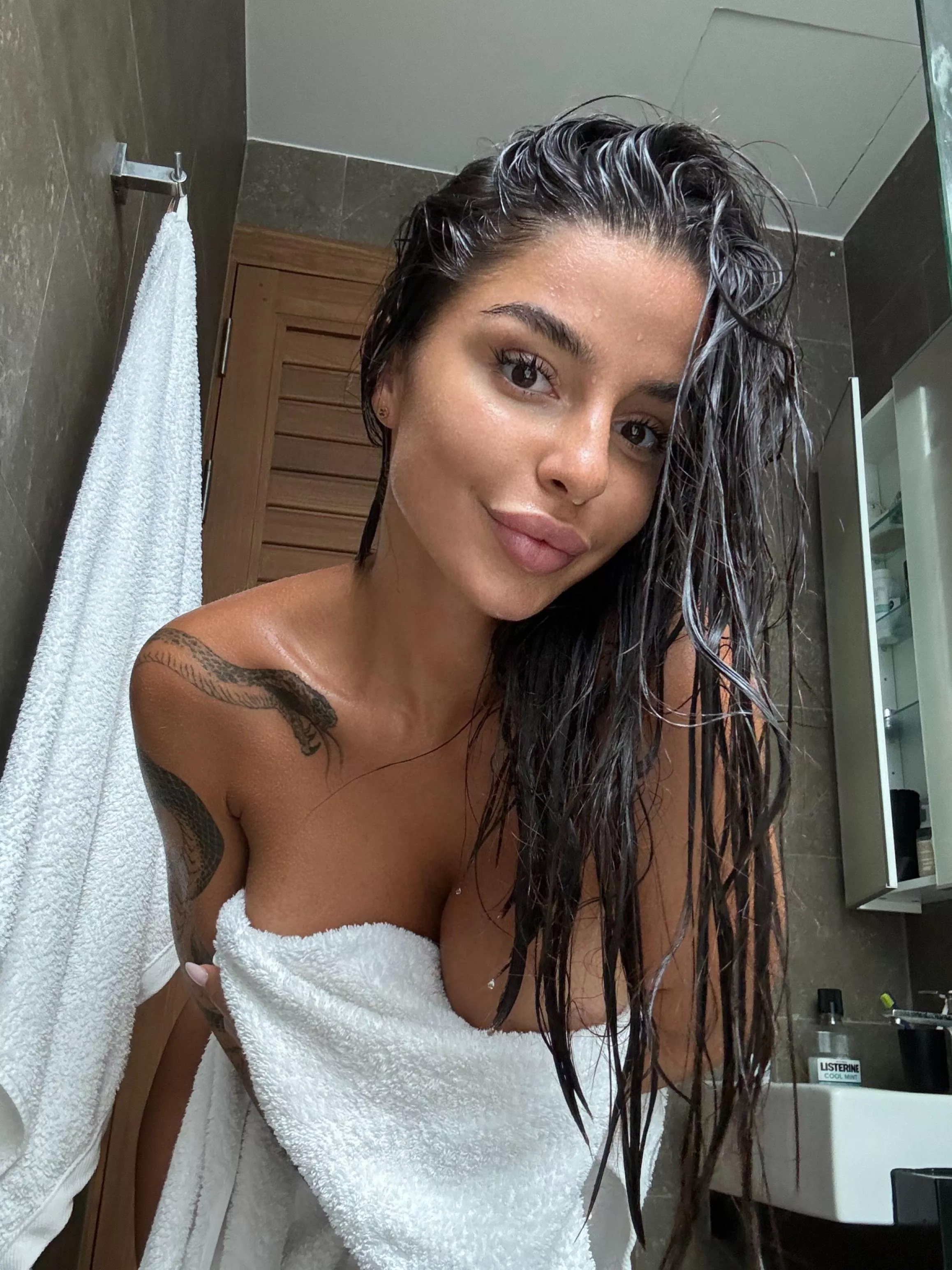 after showering pic