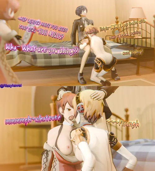 Helping their leader with some 