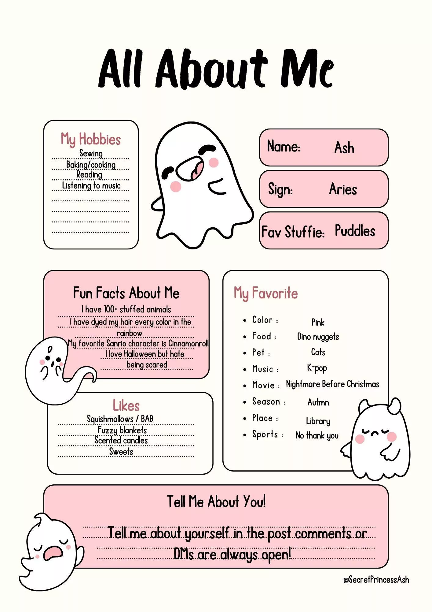Hi I’m Ash here’s a little get to know me I made 🥰🥰