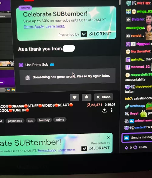 I cannot redeem my prime sub