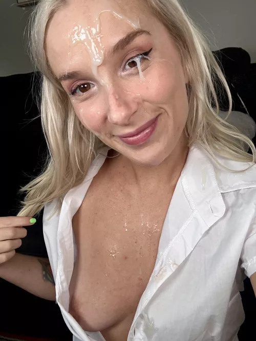 My boss covered my face before a big meeting… oopsies  