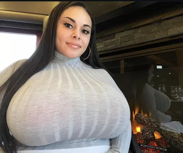 Quite literally bigger than her head