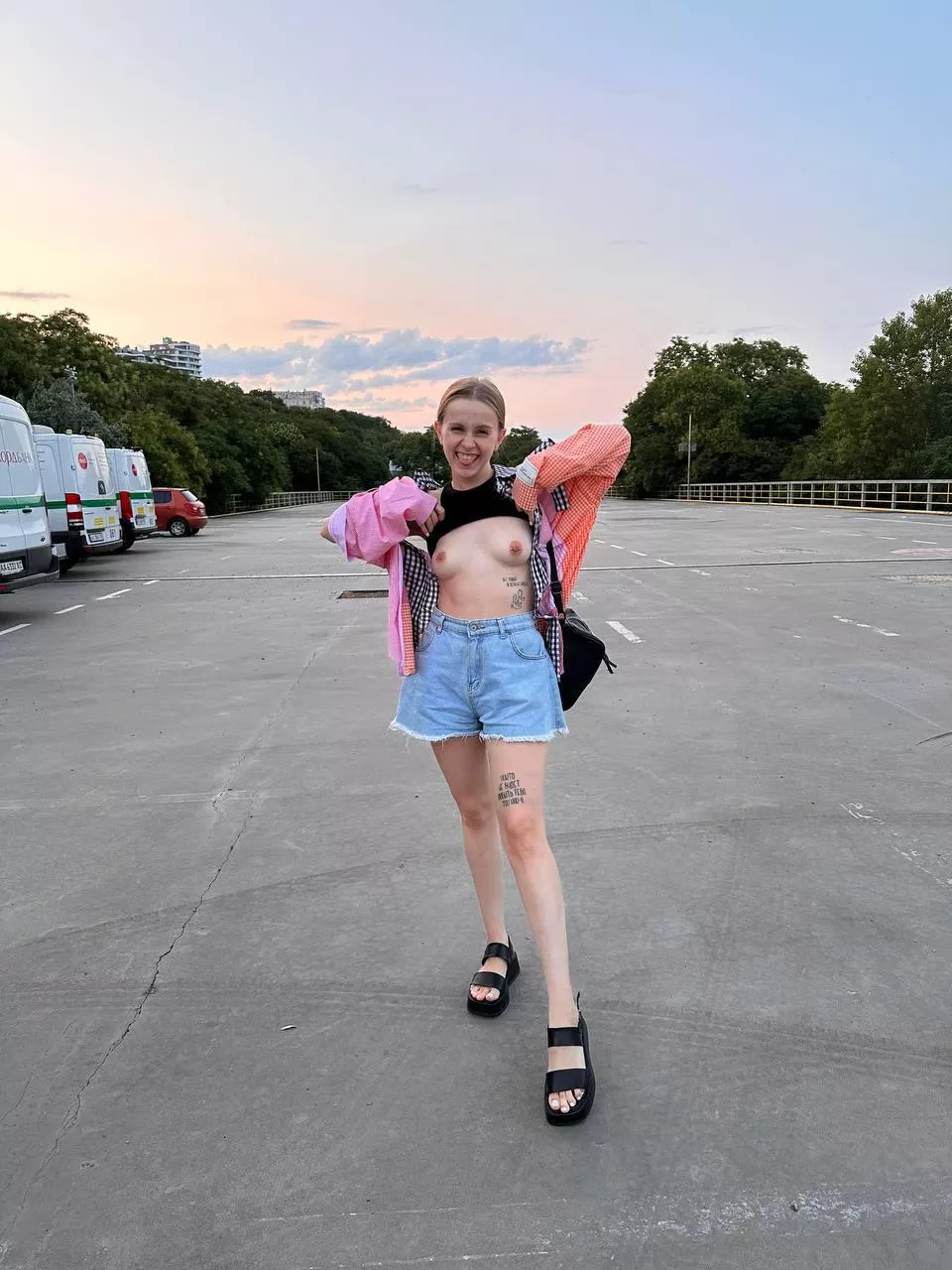 Walking around with my boobs  ;)