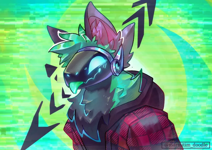 First time drawing a protogen!!! 