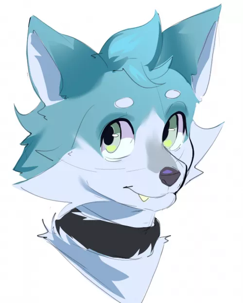 hes happy to see you say awoo (art by me!)