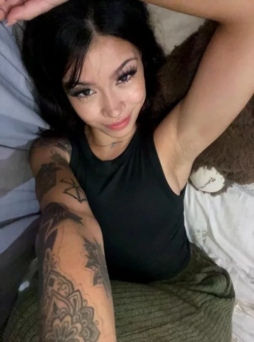 Imagine me waiting for you in your bed  