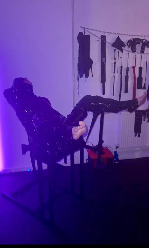 Mummified to the gyno chair. 