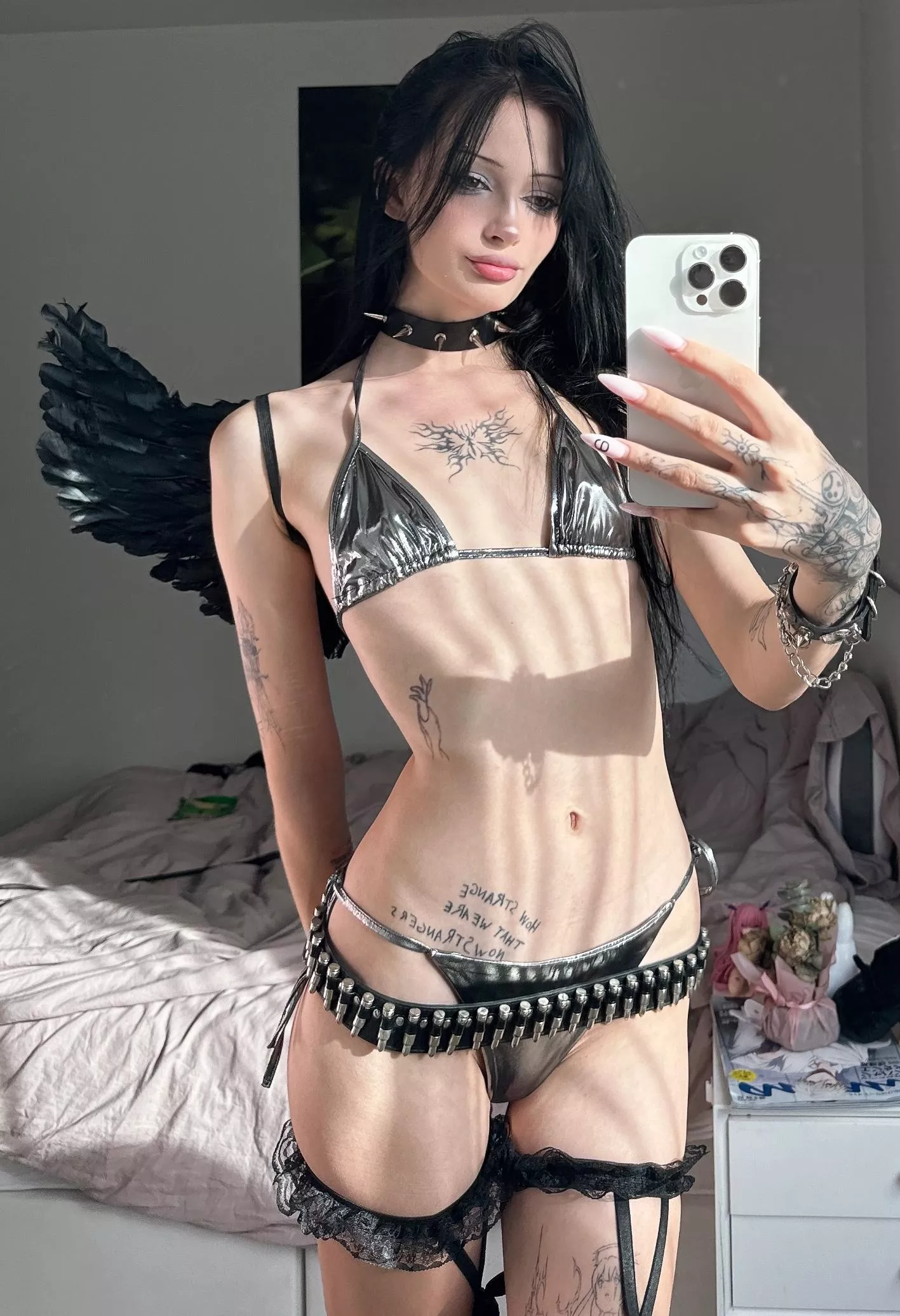 shiny emo bikini