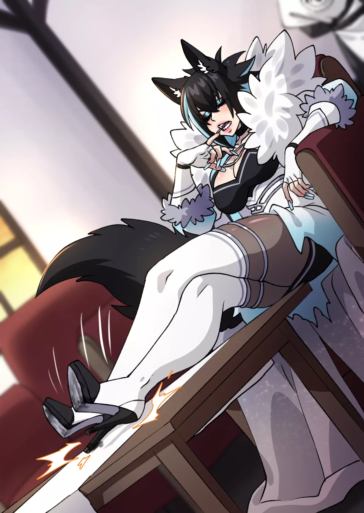 [Deathblight Barghest] Natasha being a little rude [by Crescentia Fortuna] 