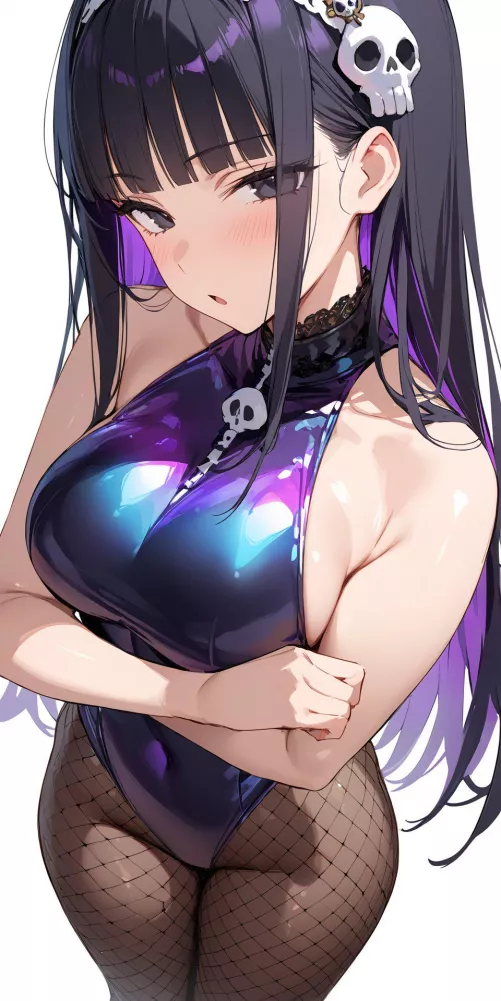 Holographic Goth Girl