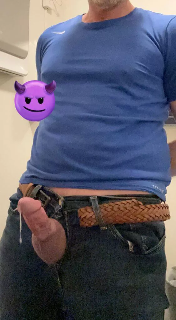 Leaking in the restroom at work. You want to use it as lube? 