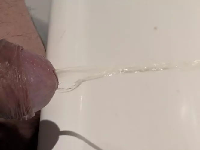 Pissing in office basin