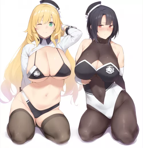 Race Queens Atago and Takao (Enosan) [KanColle/Azur Lane]