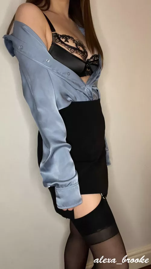 Satin shirts always look so sexy!