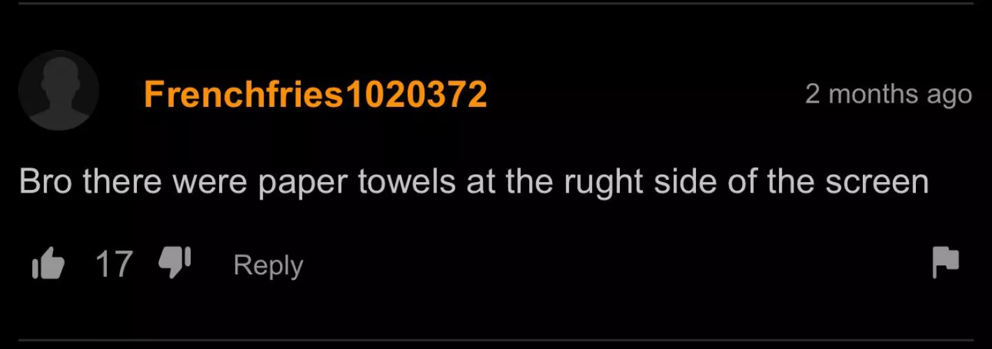 There were, in fact paper towels on the right side of the screen