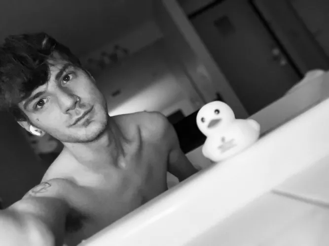 Enjoying a hot spring Jacuzzi by myself 