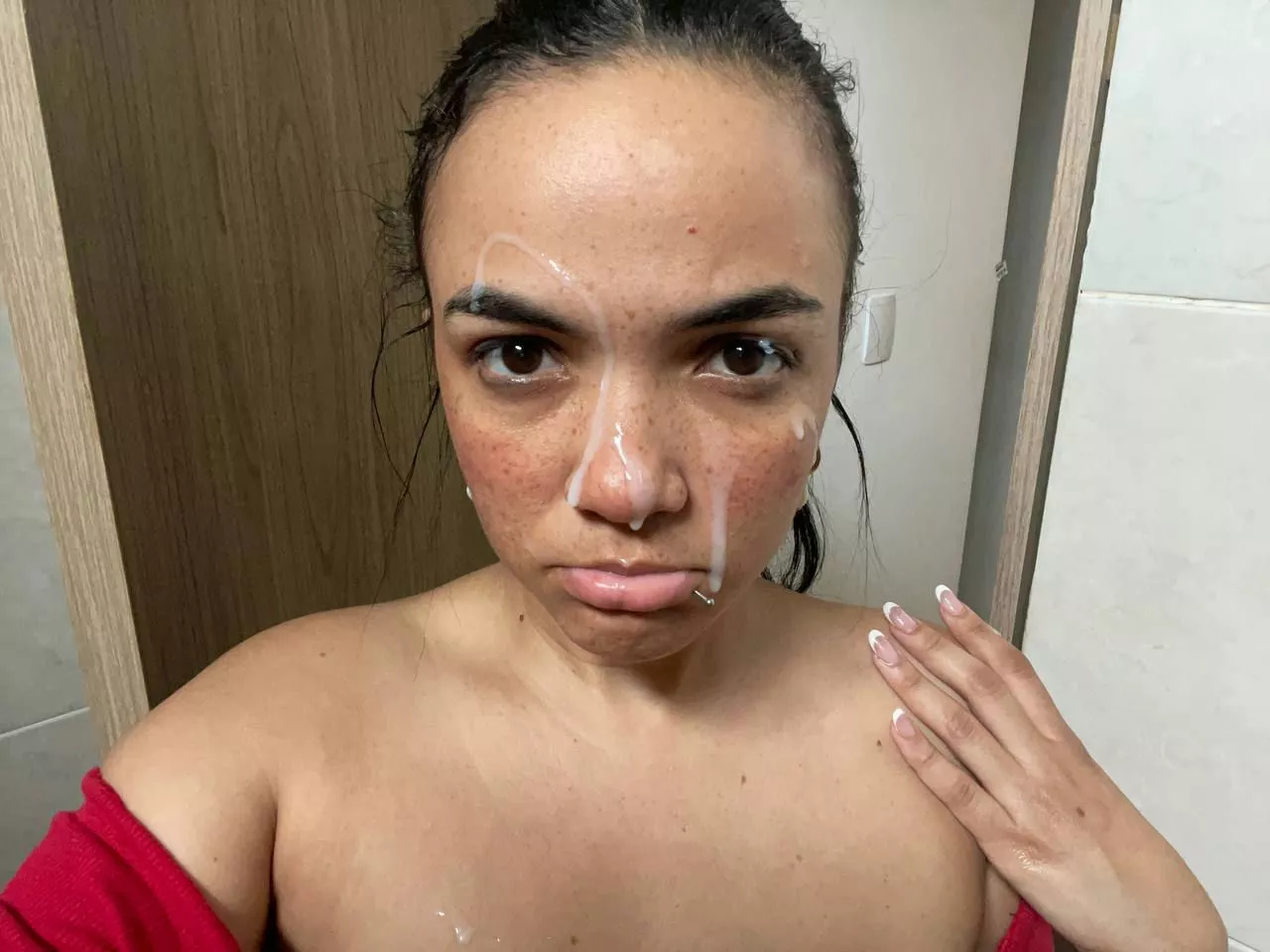 extracted cum on my face