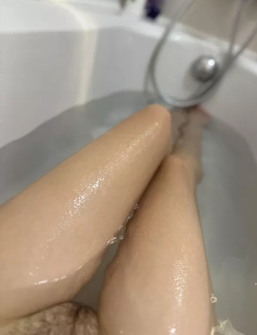 Gorgeous view of my legs in the bathtub
