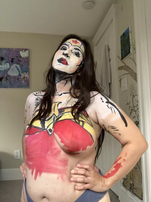 I painted myself as Wonder Woman 😆