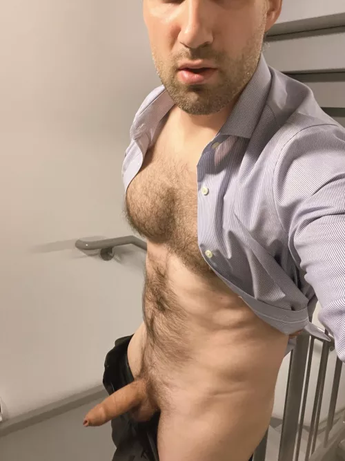 In my building’s staircase!