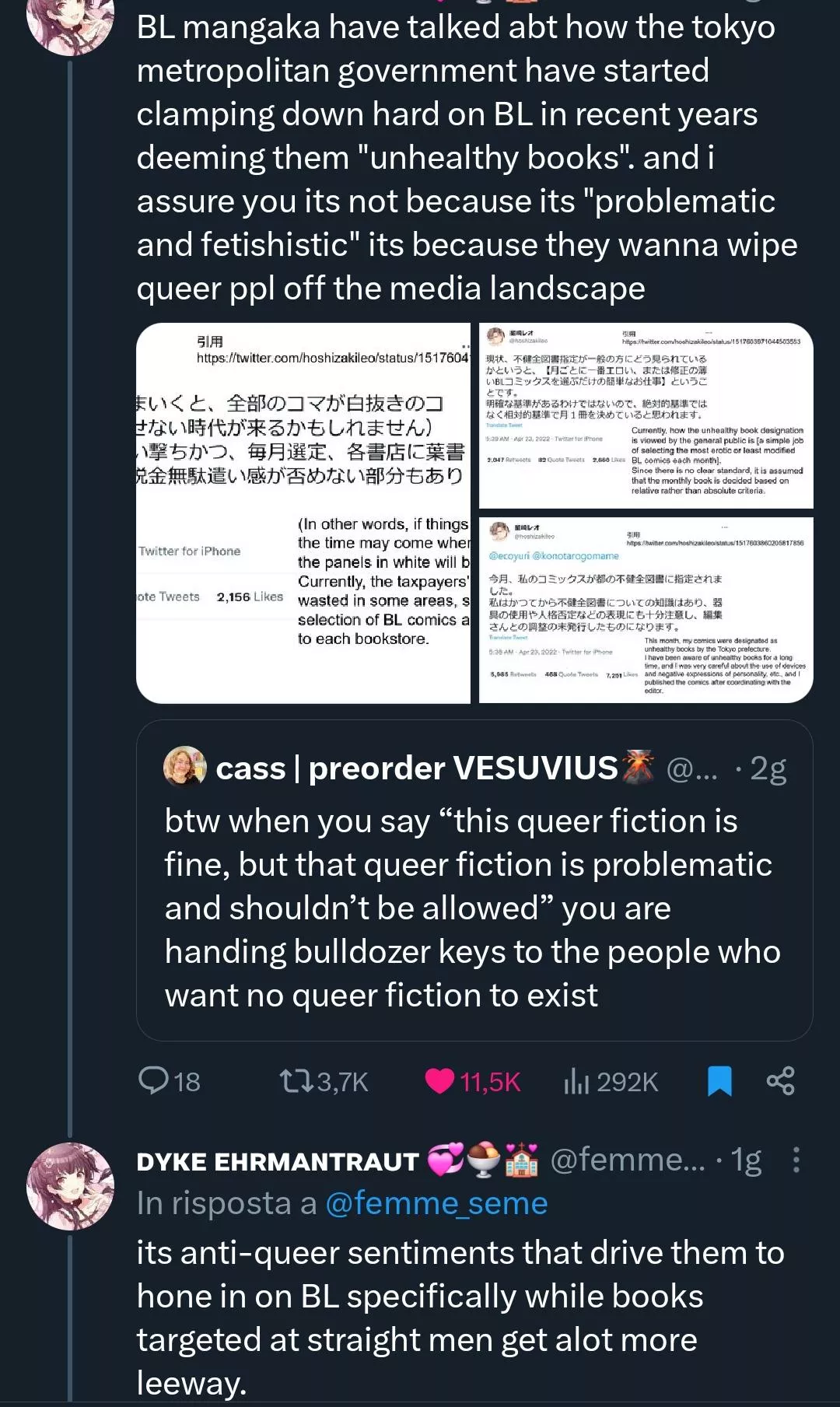 Serious question, but is this true? Are Japanese BL and Yaoi works really in danger?