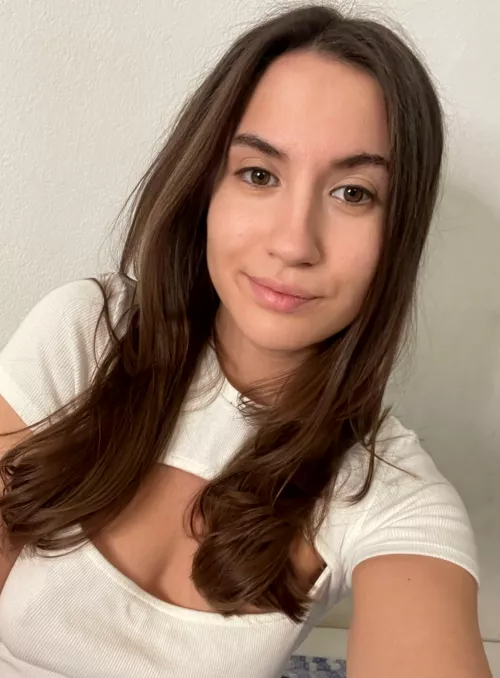 brunette girl feeling randomly cute