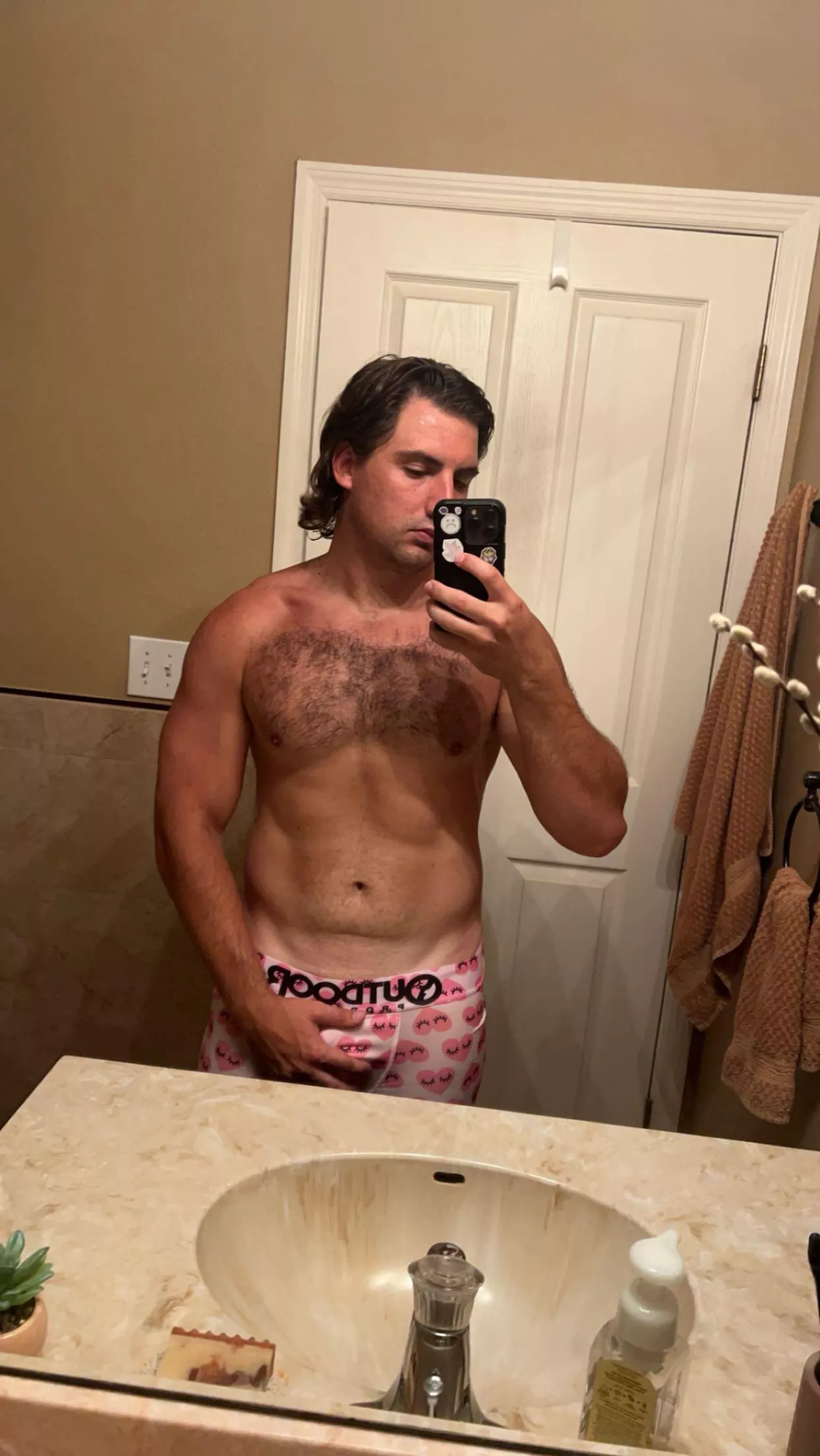 Can you see it or should I keep pulling my pants down?