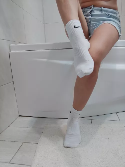 Do you enjoy the pleasure of seeing my white socks get dirty?