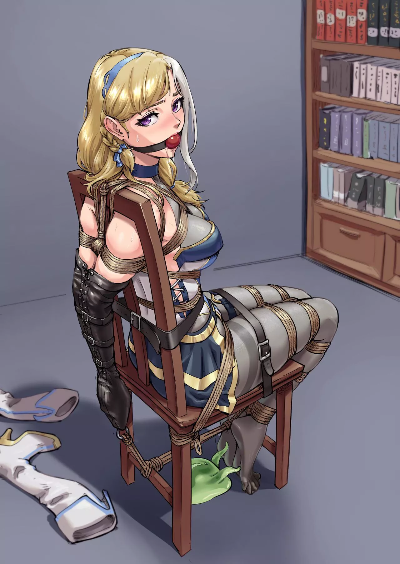 Don’t worry! My pet slime will keep you company until I come back