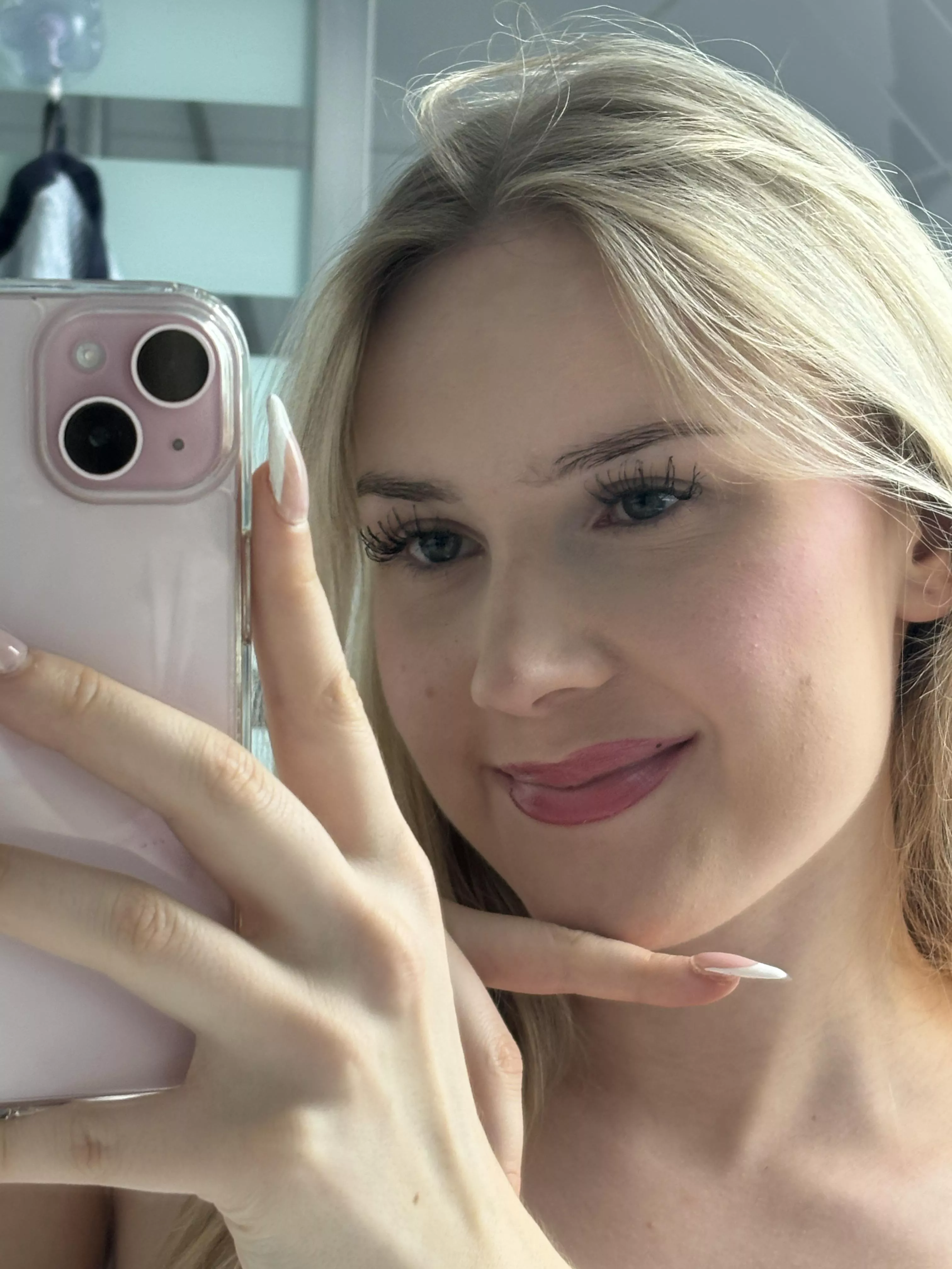 I'll give you a shy smile..