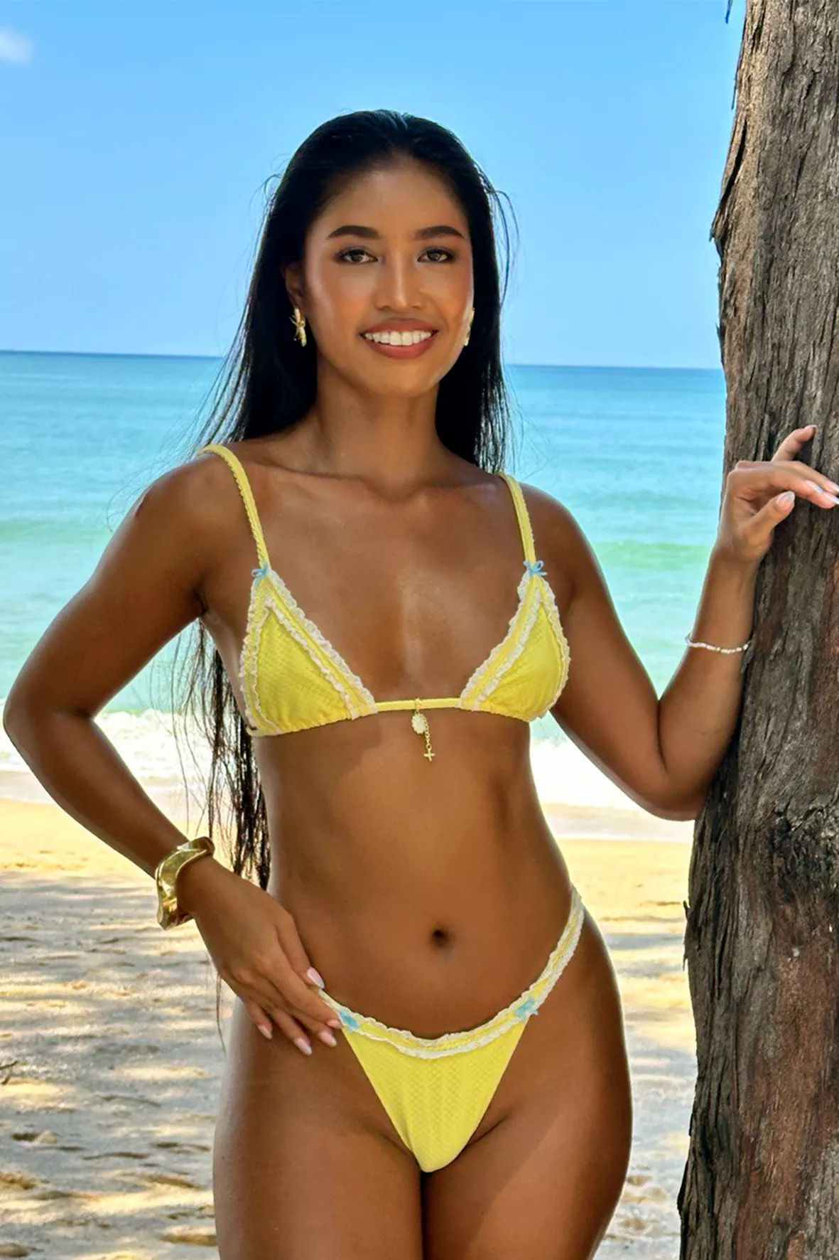 Just yellow bikini!