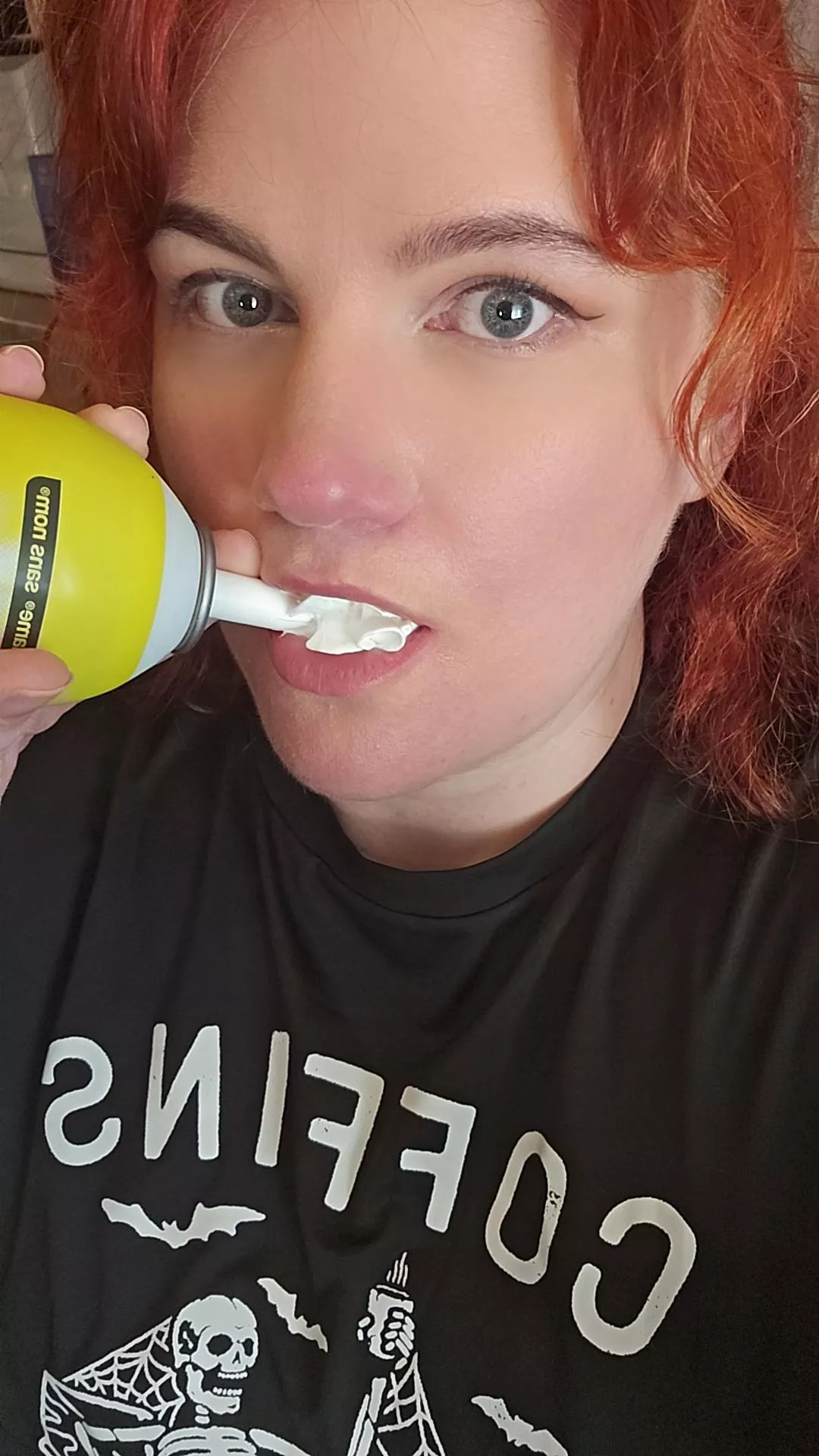 The only cream I had on hand for my mouth