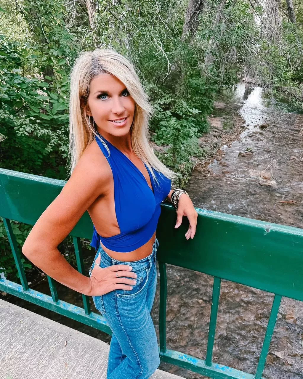 Do you like blonde girls in blue bikini?