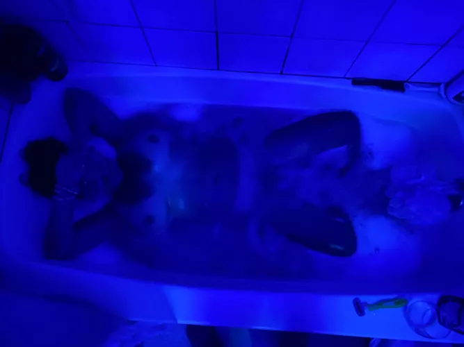 A nice bubble bath before being naughty