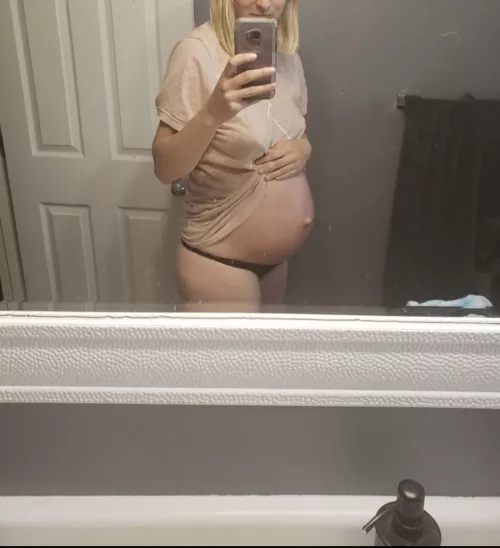 All I wore pregnant, panties and loose t-shirts!