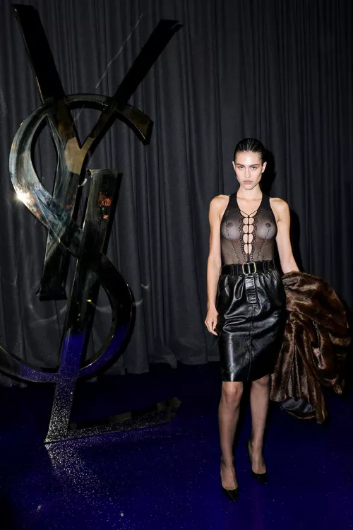 Amelia Hamlin at Paris Fashion Week