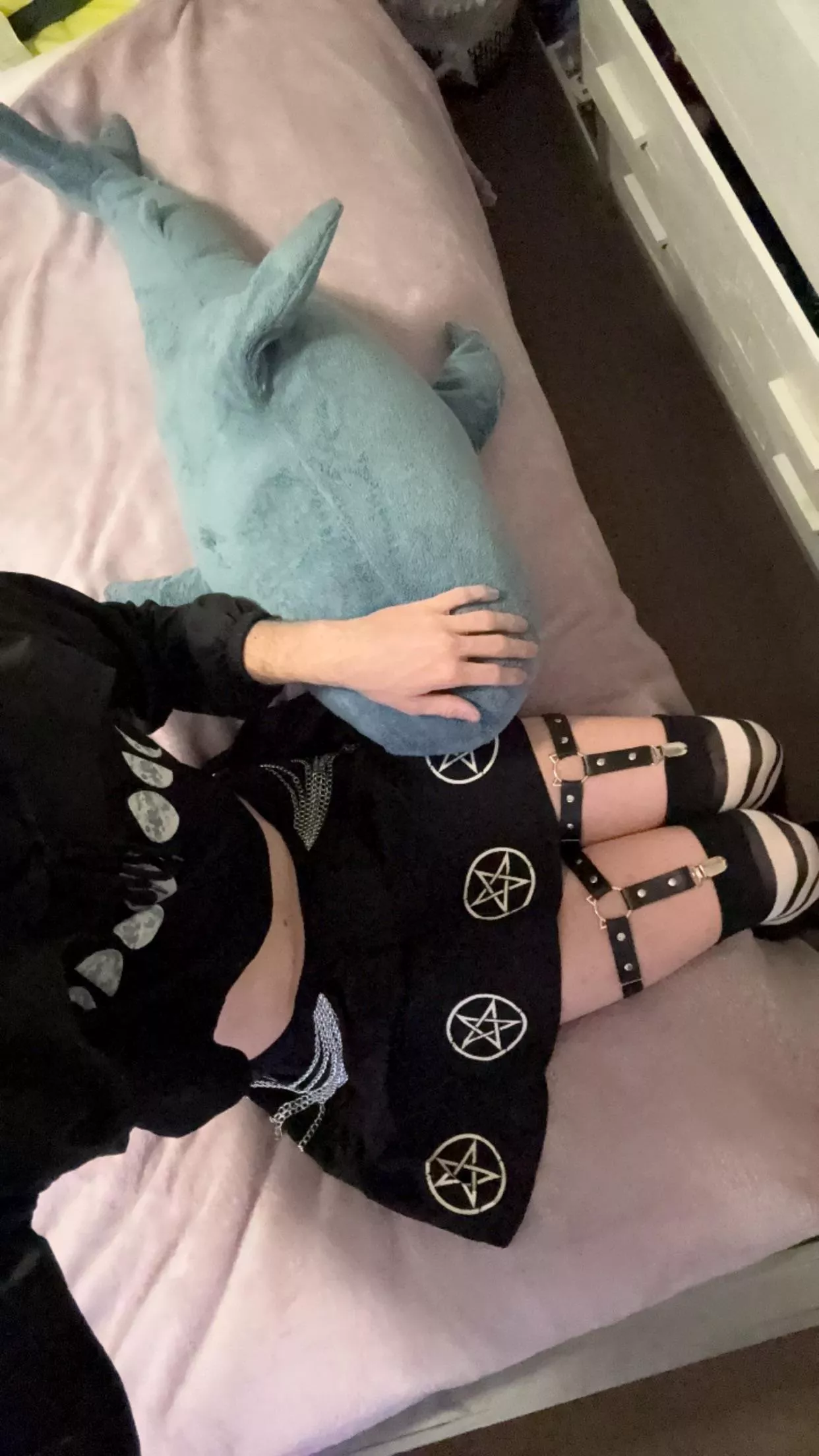 Gotta take a picture with the blahaj 🩵