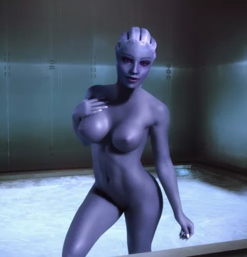 Liara wonders if you like to wash her back. (Rastifan)
