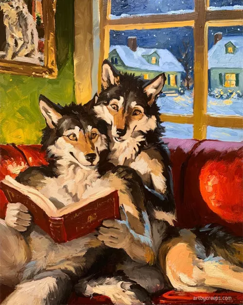 Snowed In, an oil painting by me!