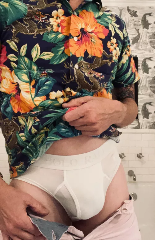 I’m just another dude in white briefs…