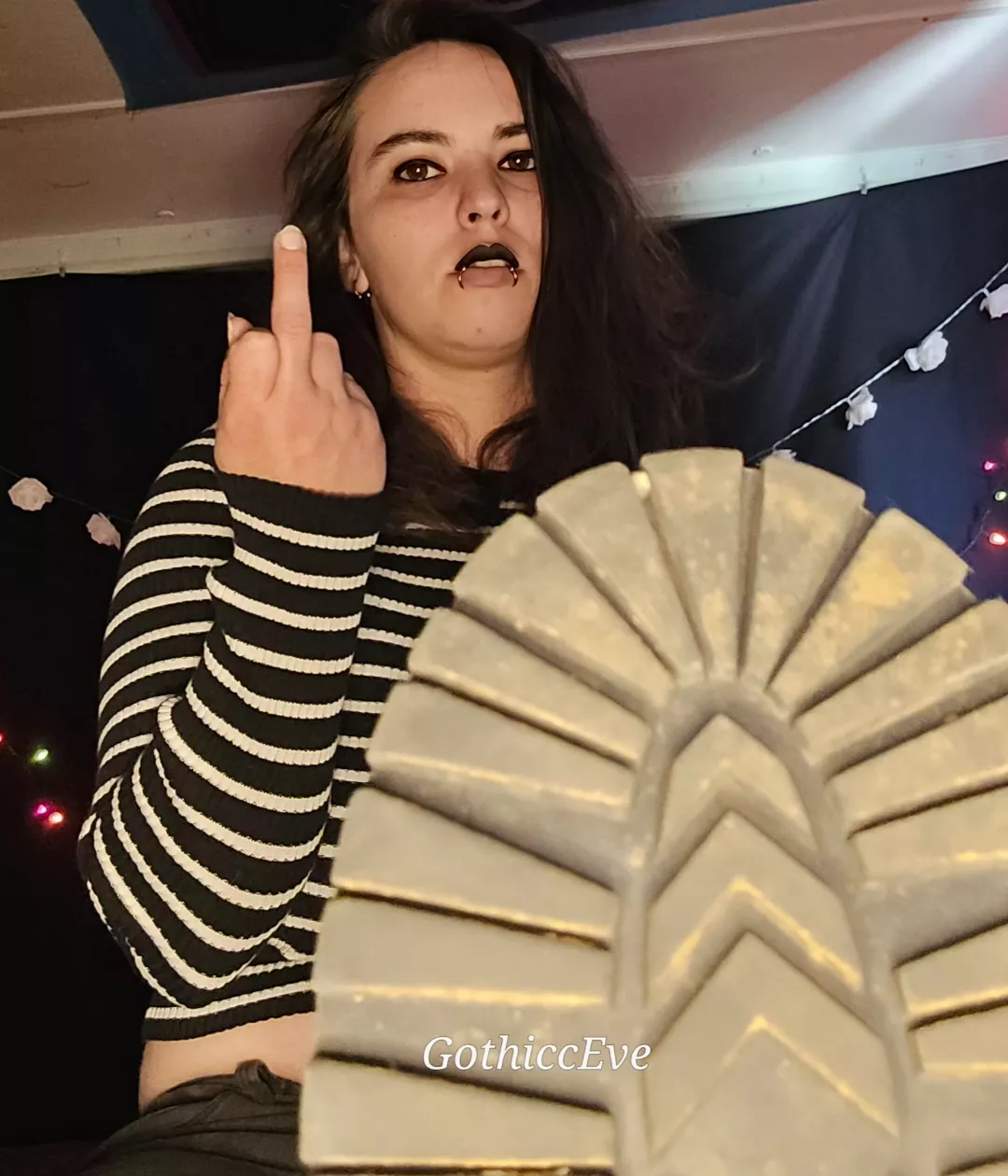 Lick my boots clean, foot freak