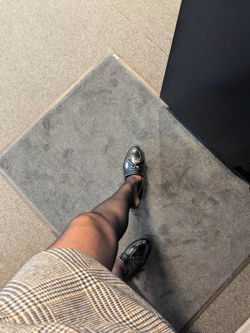 Office pantyhose is the best view, am I right? 