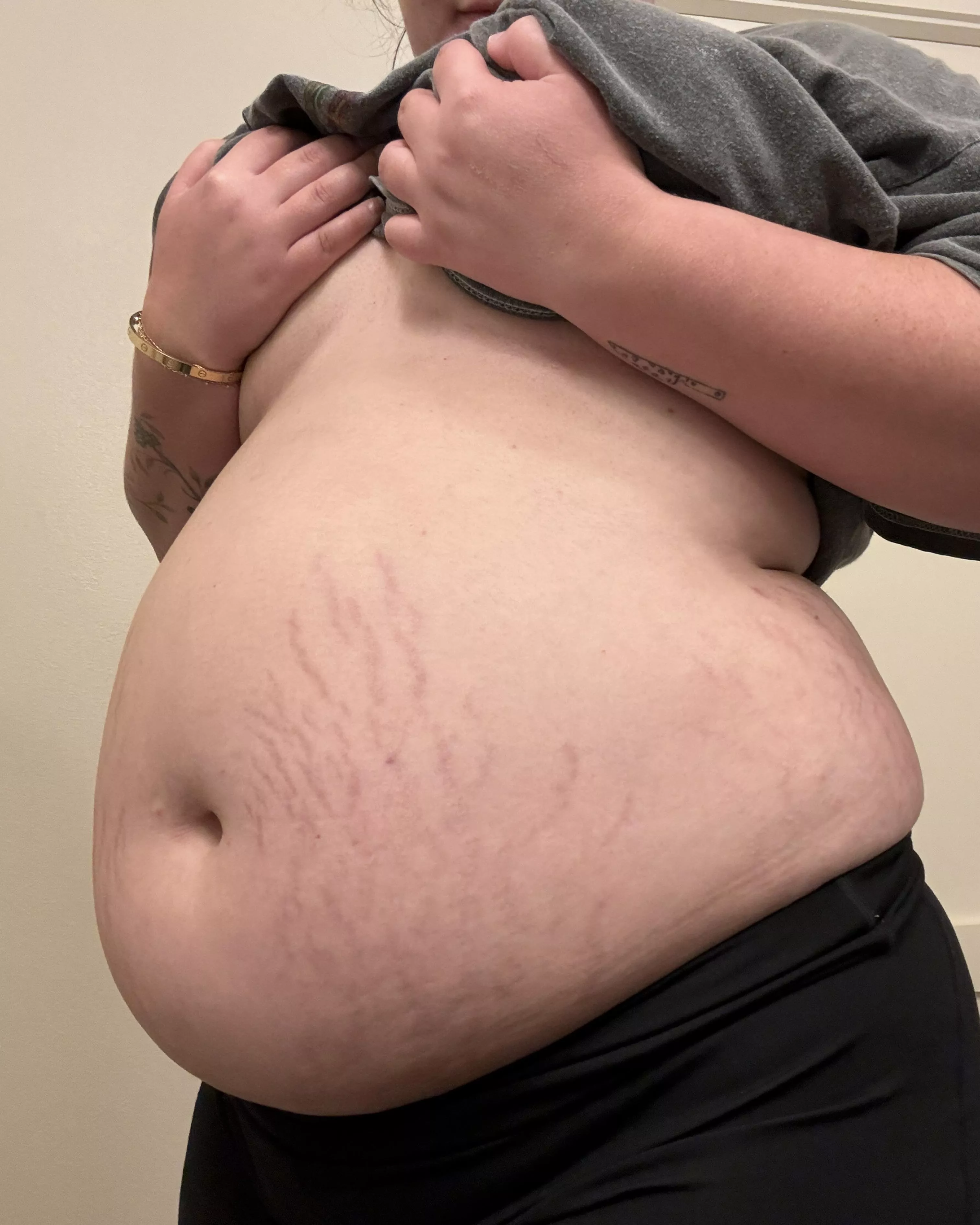 So that’s where the stretch marks came from 