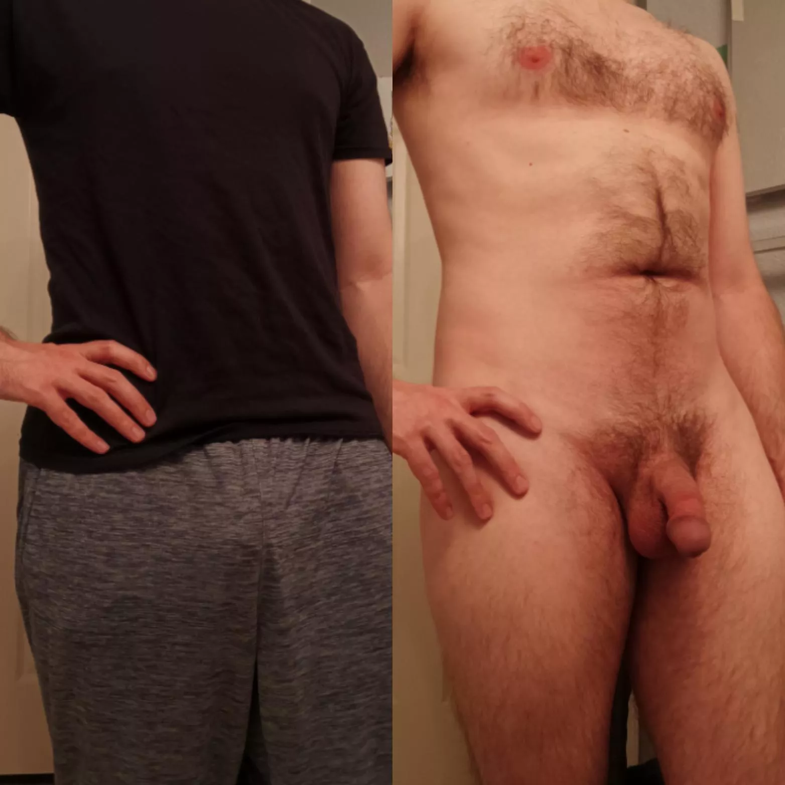 The best part about grey sweat pants season? Taking them off!