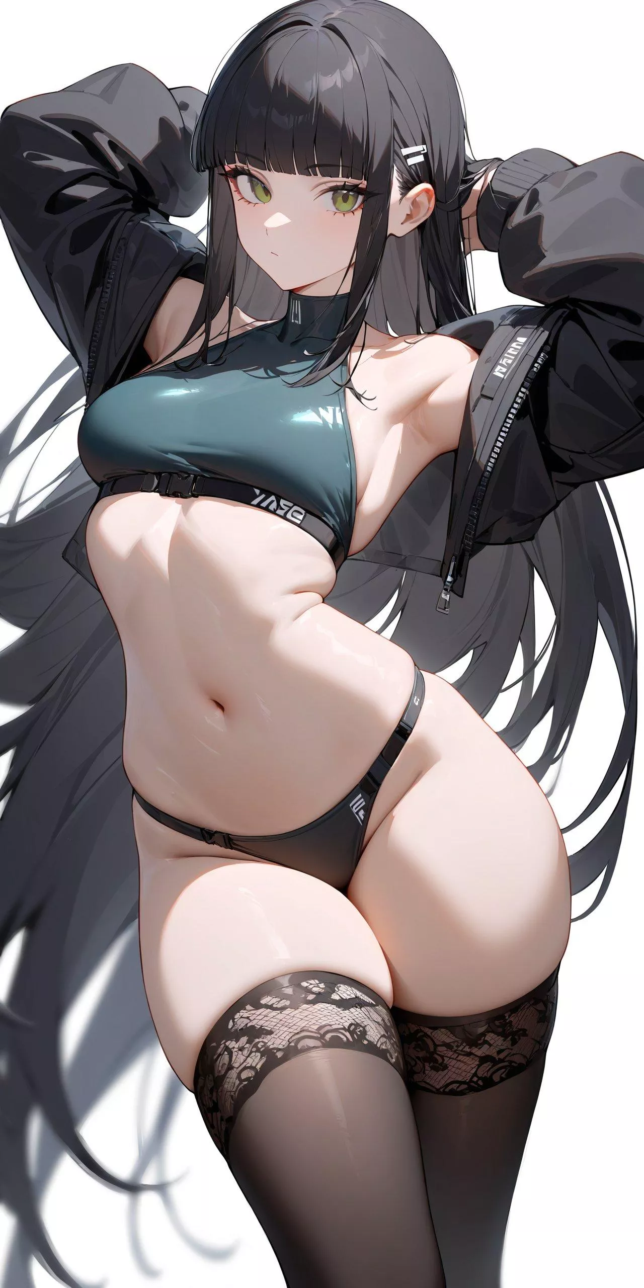 Sports Bra & Thigh-Highs 