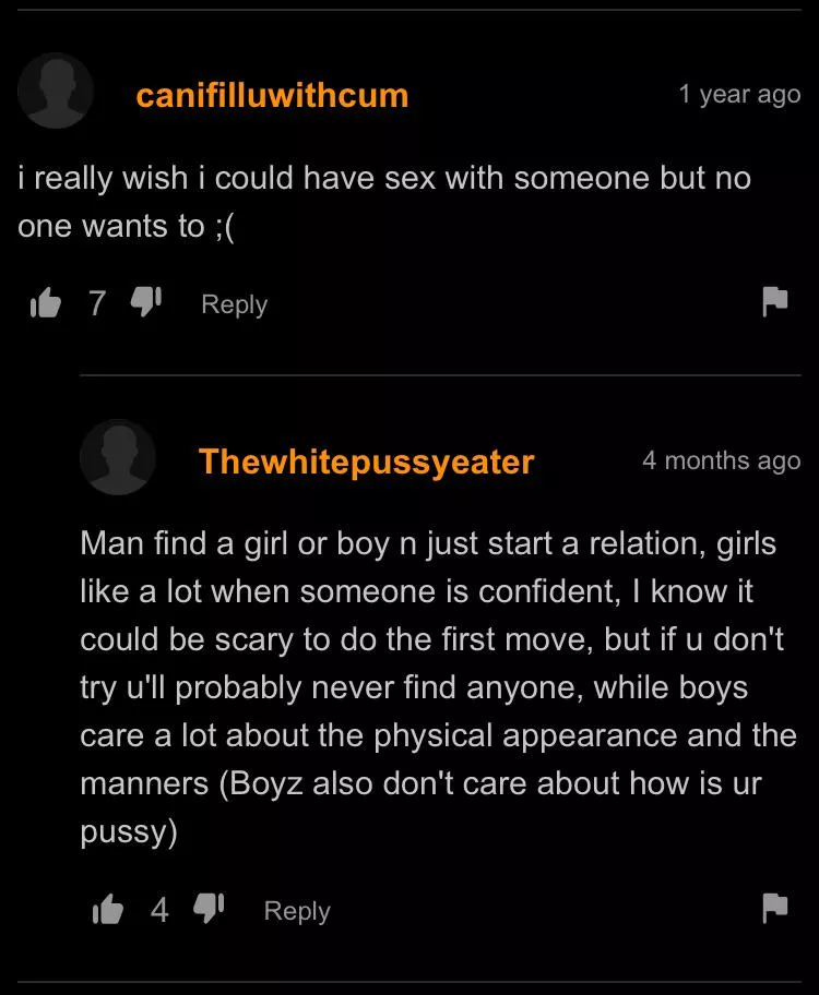 Thewhitepussyeater has some wisdom 