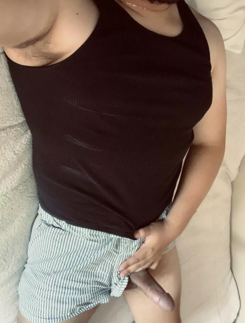 We don’t even need to get undressed. I slide yours over, you slide mine.