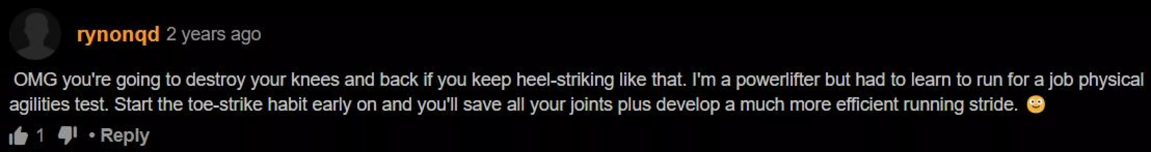 Your running form sucks