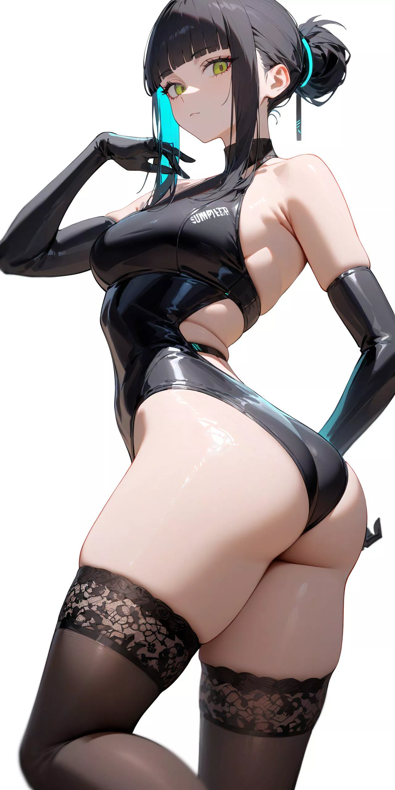 Black Gloves & Thigh-Highs 